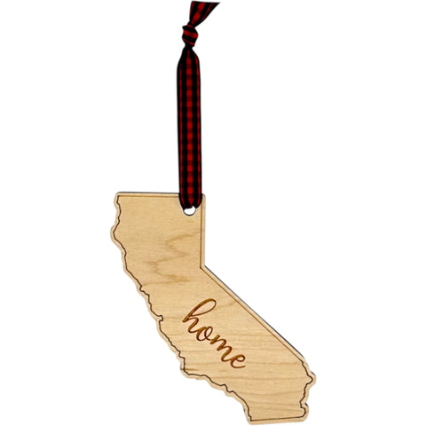 California Home Script Ornament