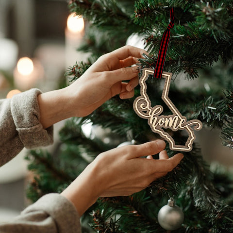 California Home Double Layer Ornament