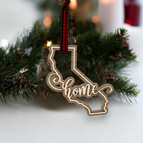 California Home Double Layer Ornament