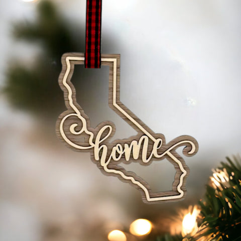 California Home Double Layer Ornament