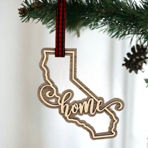 California Home Double Layer Ornament