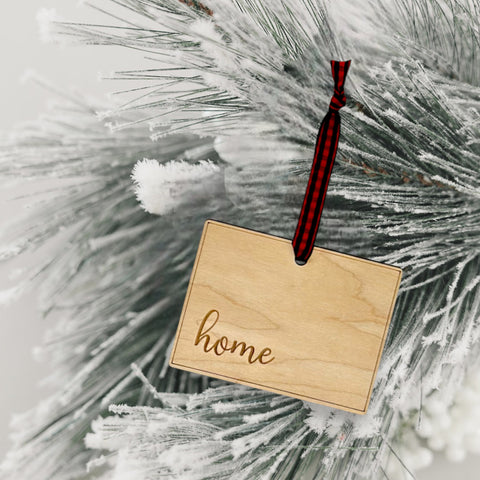 Colorado Home Script Ornament