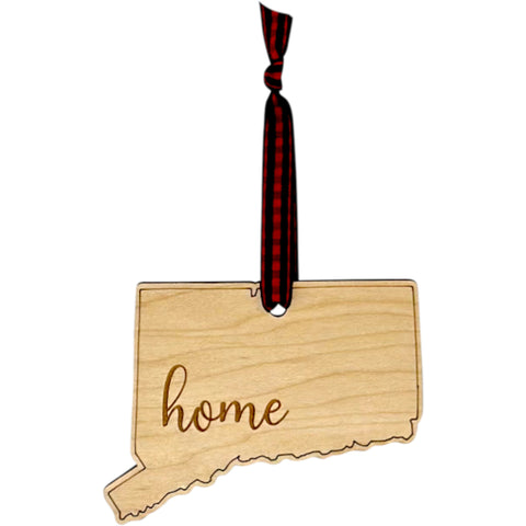 Connecticut Home Script Ornament