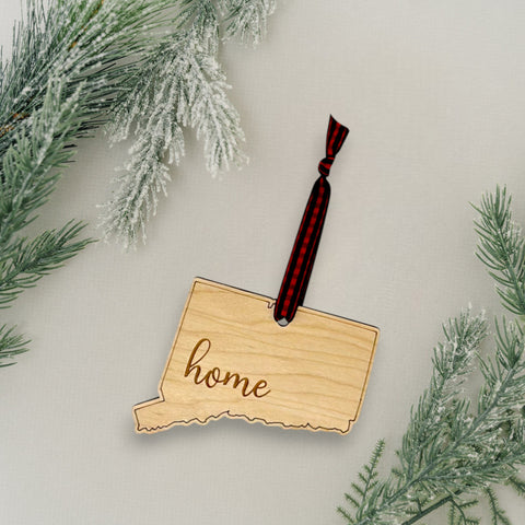 Connecticut Home Script Ornament
