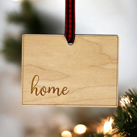 Colorado Home Script Ornament
