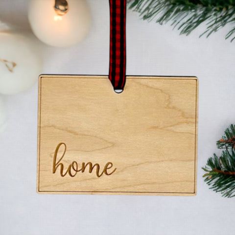 Colorado Home Script Ornament