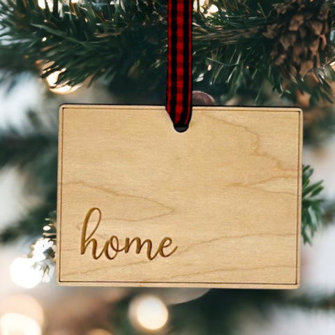 Colorado Home Script Ornament
