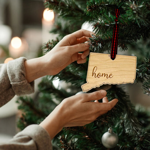 Connecticut Home Script Ornament