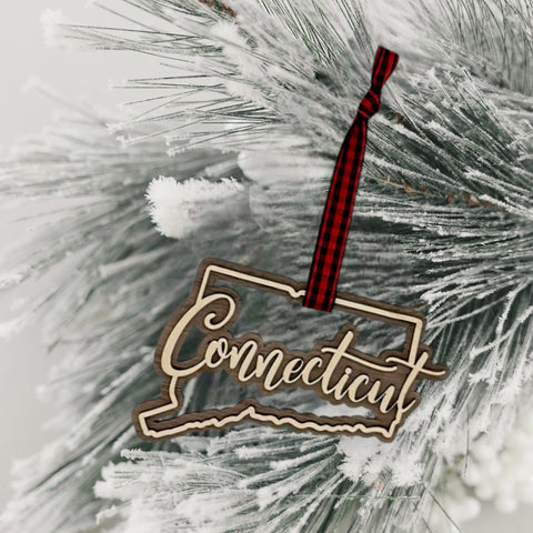 Connecticut Double Layer Ornament