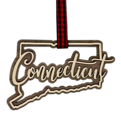 Connecticut Double Layer Ornament