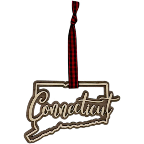 Connecticut Double Layer Ornament