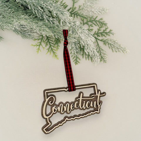 Connecticut Double Layer Ornament