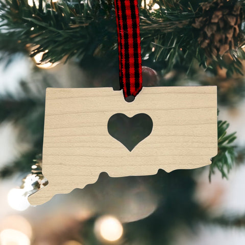 Connecticut Heart Ornament