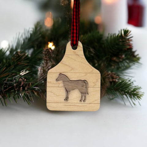 Custom Horse Wooden Ornament