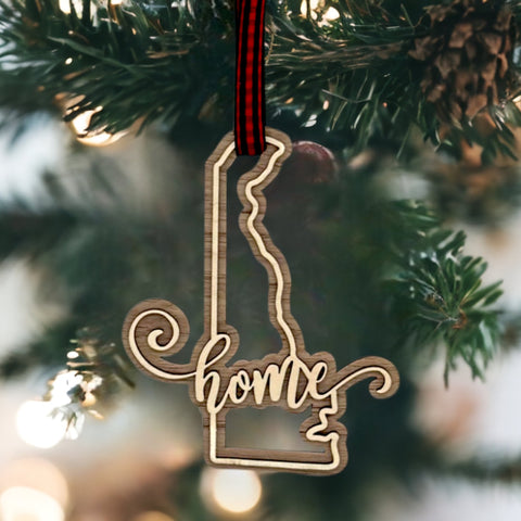 Delaware Home Double Layer Ornament