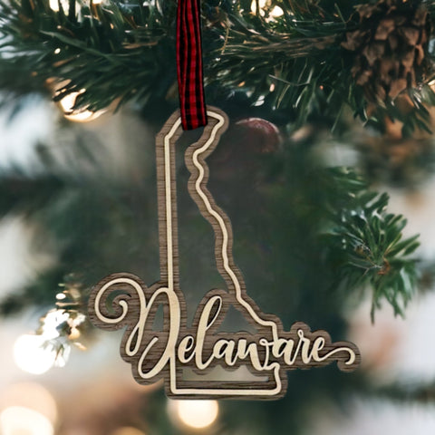 Delaware Double Layer Ornament
