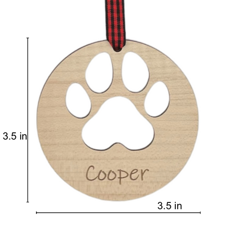 Cherished Memories: Personalized Custom Dog Paw Memorial Ornament - Honor your canine companion with a unique touch. Customize with your dog's name, creating a heartfelt keepsake to celebrate their enduring spirit and love in your home.