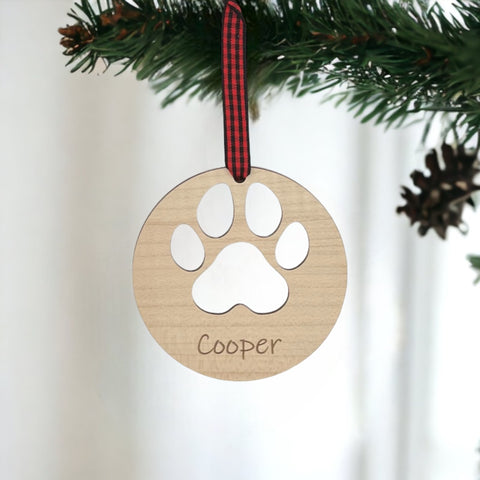 Cherished Memories: Personalized Custom Dog Paw Memorial Ornament - Honor your canine companion with a unique touch. Customize with your dog's name, creating a heartfelt keepsake to celebrate their enduring spirit and love in your home.