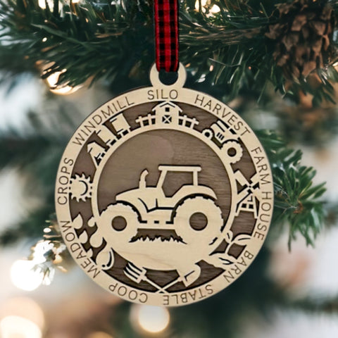 Farmhouse Tractor Ornament