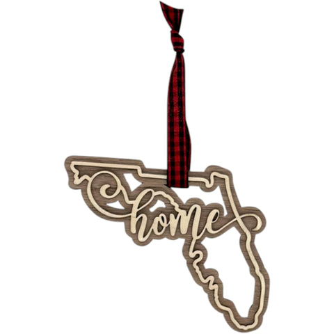 Florida Home Double Layer Ornament