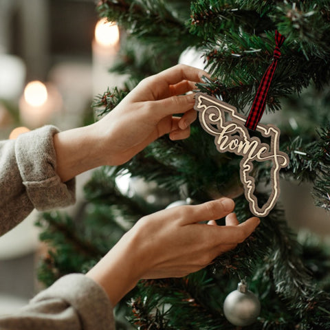 Florida Home Double Layer Ornament