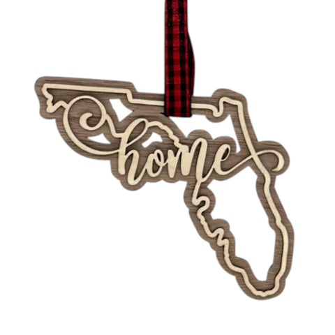 Florida Home Double Layer Ornament