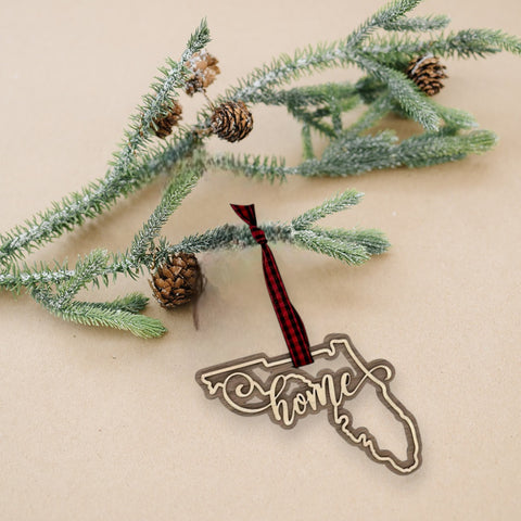 Florida Home Double Layer Ornament