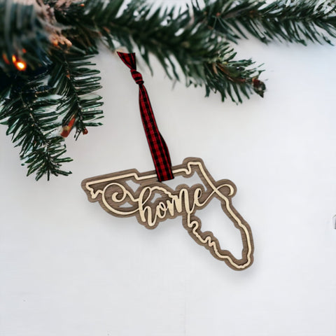 Florida Home Double Layer Ornament