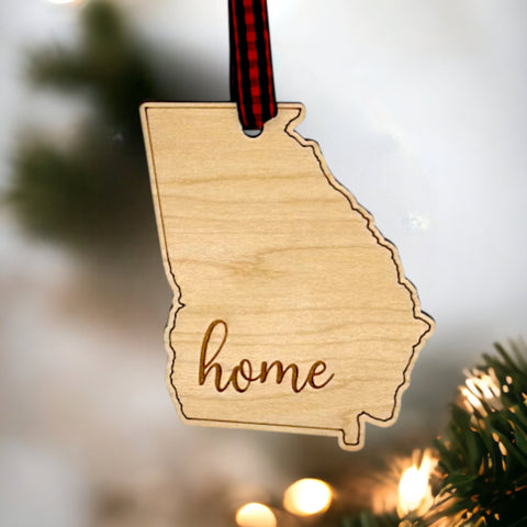 Georgia Home Script Ornament
