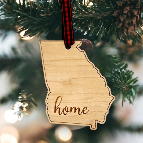 Georgia Home Script Ornament