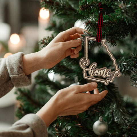 Georgia Home Double Layer Ornament