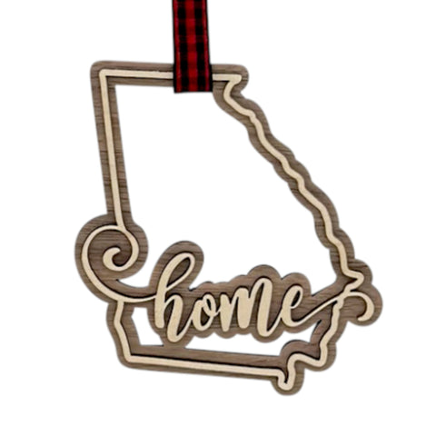 Georgia Home Double Layer Ornament