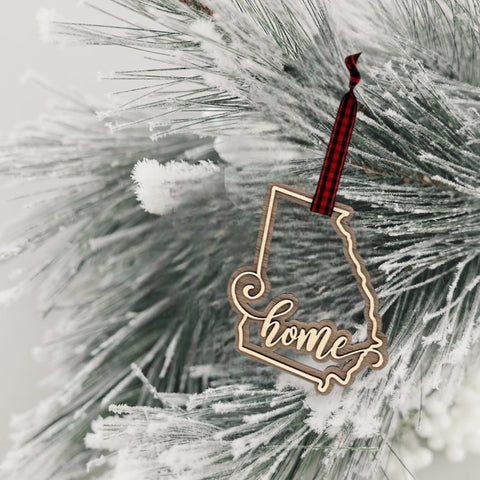 Georgia Home Double Layer Ornament
