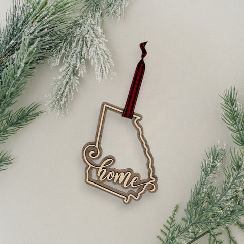 Georgia Home Double Layer Ornament
