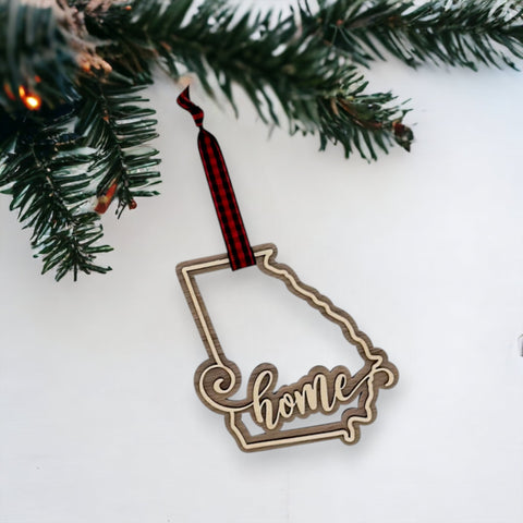 Georgia Home Double Layer Ornament
