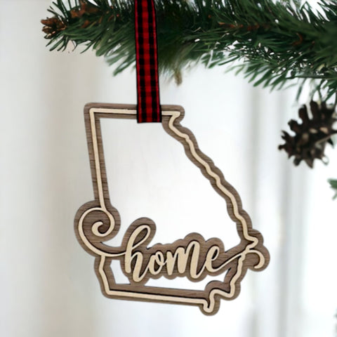 Georgia Home Double Layer Ornament