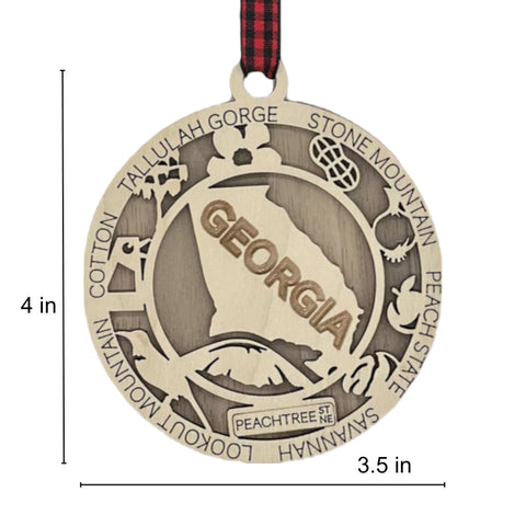 Radiate Southern charm with our Georgia State Highlights Ornament – a delightful keepsake adorned with iconic landmarks and symbols. From historic sites to lush landscapes, this ornament captures the heart and soul of Georgia. Add a touch of southern elegance to your holiday decor with this beautiful piece, celebrating the Peach State in all its glory.