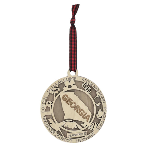 Radiate Southern charm with our Georgia State Highlights Ornament – a delightful keepsake adorned with iconic landmarks and symbols. From historic sites to lush landscapes, this ornament captures the heart and soul of Georgia. Add a touch of southern elegance to your holiday decor with this beautiful piece, celebrating the Peach State in all its glory.