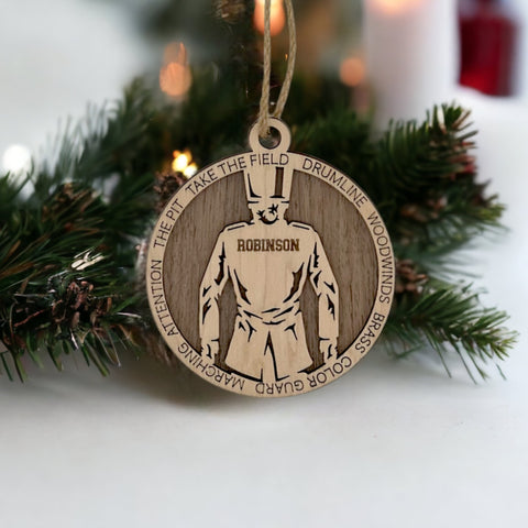 March to the beat of holiday joy with our Personalized Female Marching Band Ornament! Crafted for music enthusiasts, this custom keepsake adds a personal touch to your tree. Celebrate the musician in your life with this spirited ornament. Customize now for a harmonious note in holiday decor – order your Personalized Female Marching Band Ornament today!
