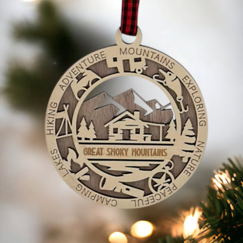 Great Smoky Mountains Wooden Ornament