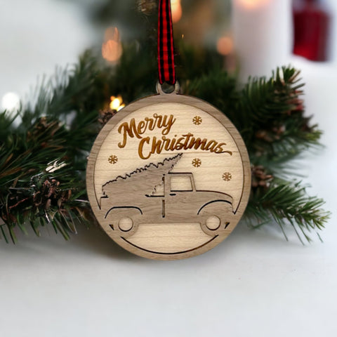 Holiday Truck Ride Christmas Ornament