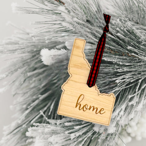 Idaho Home Script Ornament