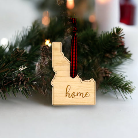 Idaho Home Script Ornament