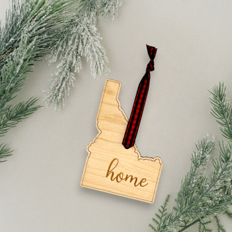 Idaho Home Script Ornament