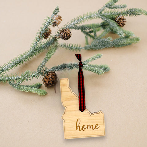 Idaho Home Script Ornament