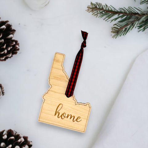 Idaho Home Script Ornament