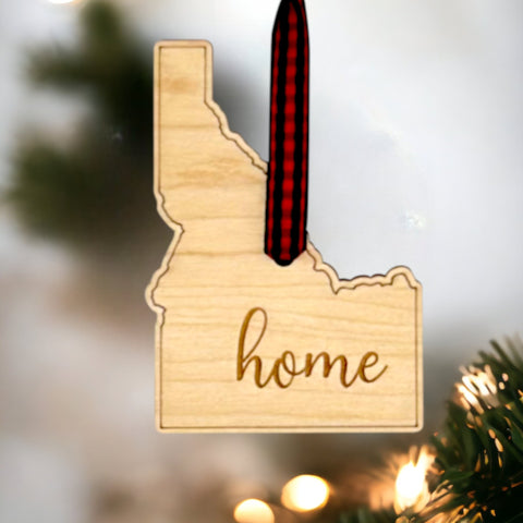 Idaho Home Script Ornament