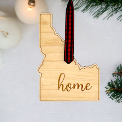 Idaho Home Script Ornament