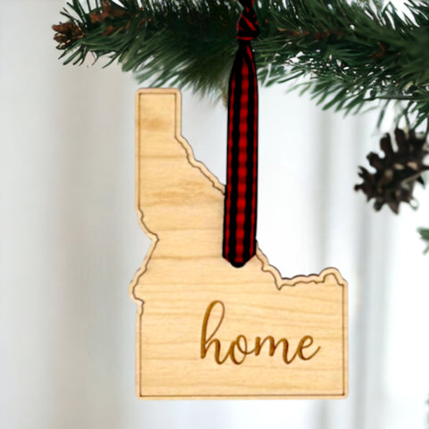 Idaho Home Script Ornament