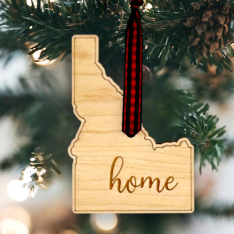 Idaho Home Script Ornament